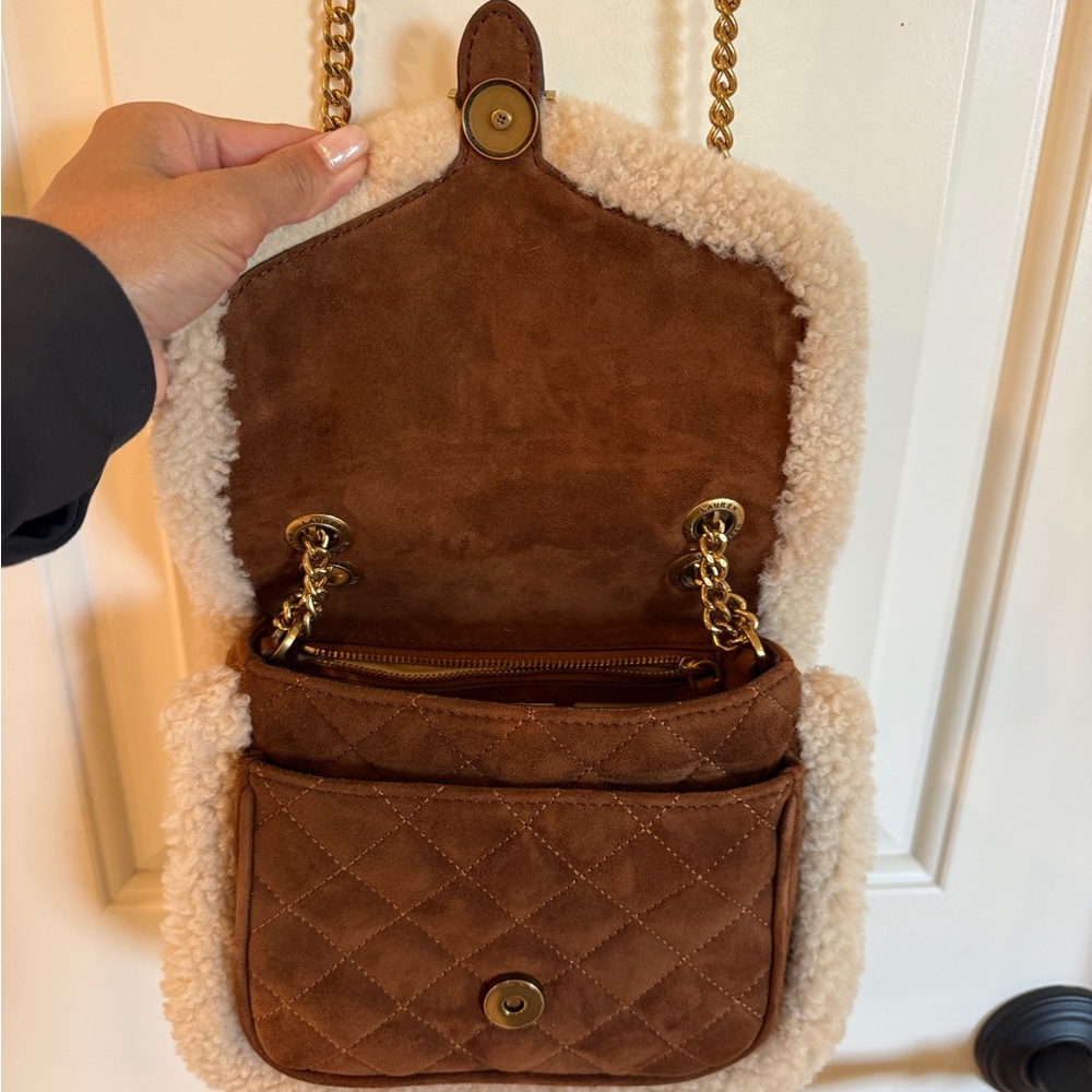 Ralph Lauren Suede Small Bradley Convertible Bag - Picture 13 of 16